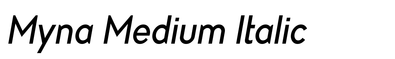 Myna Medium Italic